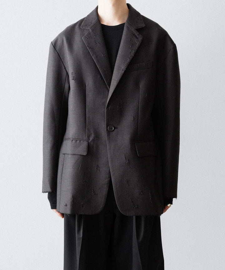 CODA コーダ BROWN WOOL POLY OVERSIZED ADAGIO DISTRESSED BLAZERのBROWN 公式通販サイトsession福岡セレクトショップ