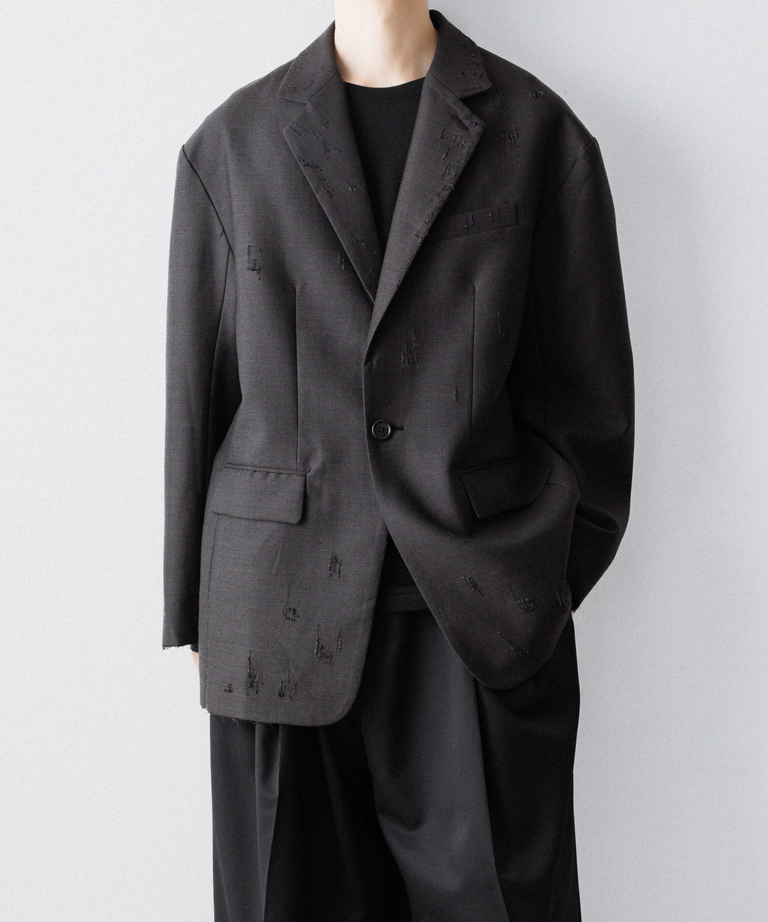 CODA コーダ BROWN WOOL POLY OVERSIZED ADAGIO DISTRESSED BLAZERのBROWN 公式通販サイトsession福岡セレクトショップ