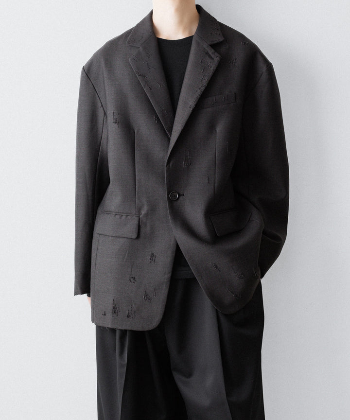 CODA コーダ BROWN WOOL POLY OVERSIZED ADAGIO DISTRESSED BLAZERのBROWN 公式通販サイトsession福岡セレクトショップ