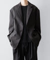 【CODA】BROWN WOOL POLY OVERSIZED ADAGIO DISTRESSED BLAZER - BROWN