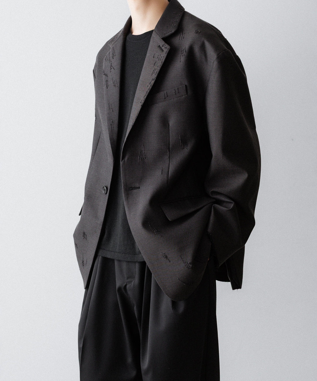 CODA コーダ BROWN WOOL POLY OVERSIZED ADAGIO DISTRESSED BLAZERのBROWN 公式通販サイトsession福岡セレクトショップ