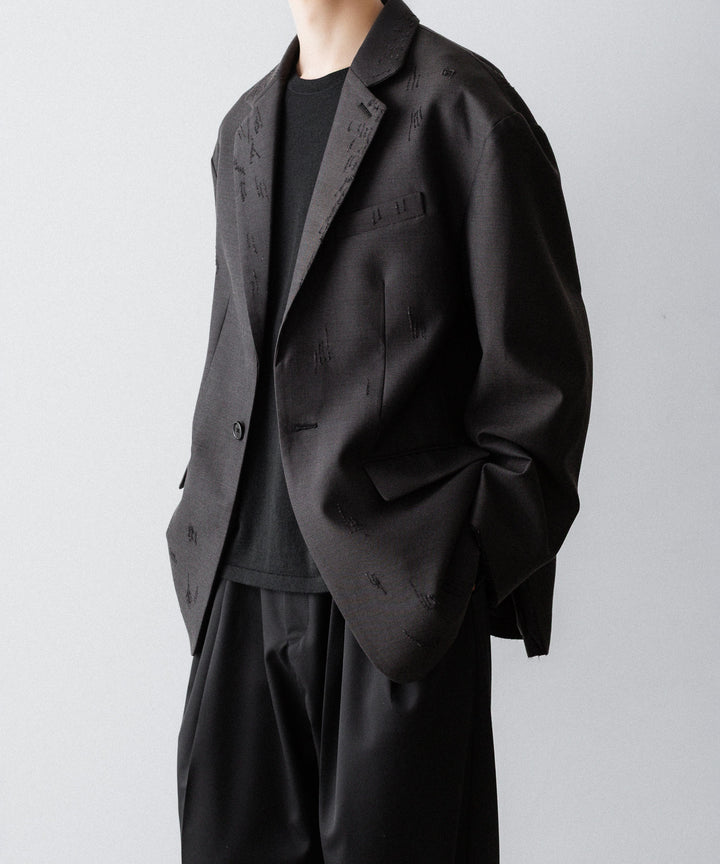 CODA コーダ BROWN WOOL POLY OVERSIZED ADAGIO DISTRESSED BLAZERのBROWN 公式通販サイトsession福岡セレクトショップ