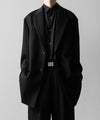 【ssstein】OVERSIZED SINGLE BREASTED LONG JACKET - BLACK