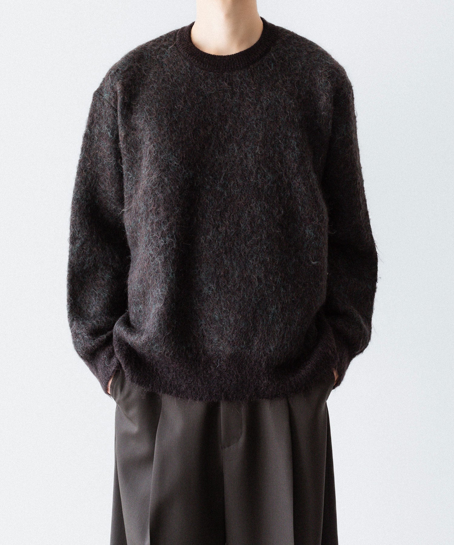 ssstein-シュタインのKID MOHAIR MIX JACQUARD KNIT LSのBROWN MIX公式通販サイトsession福岡セレクトショップ