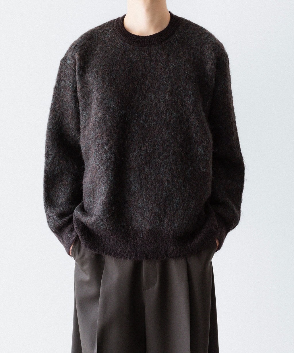 ssstein-シュタインのKID MOHAIR MIX JACQUARD KNIT LSのBROWN MIX公式通販サイトsession福岡セレクトショップ