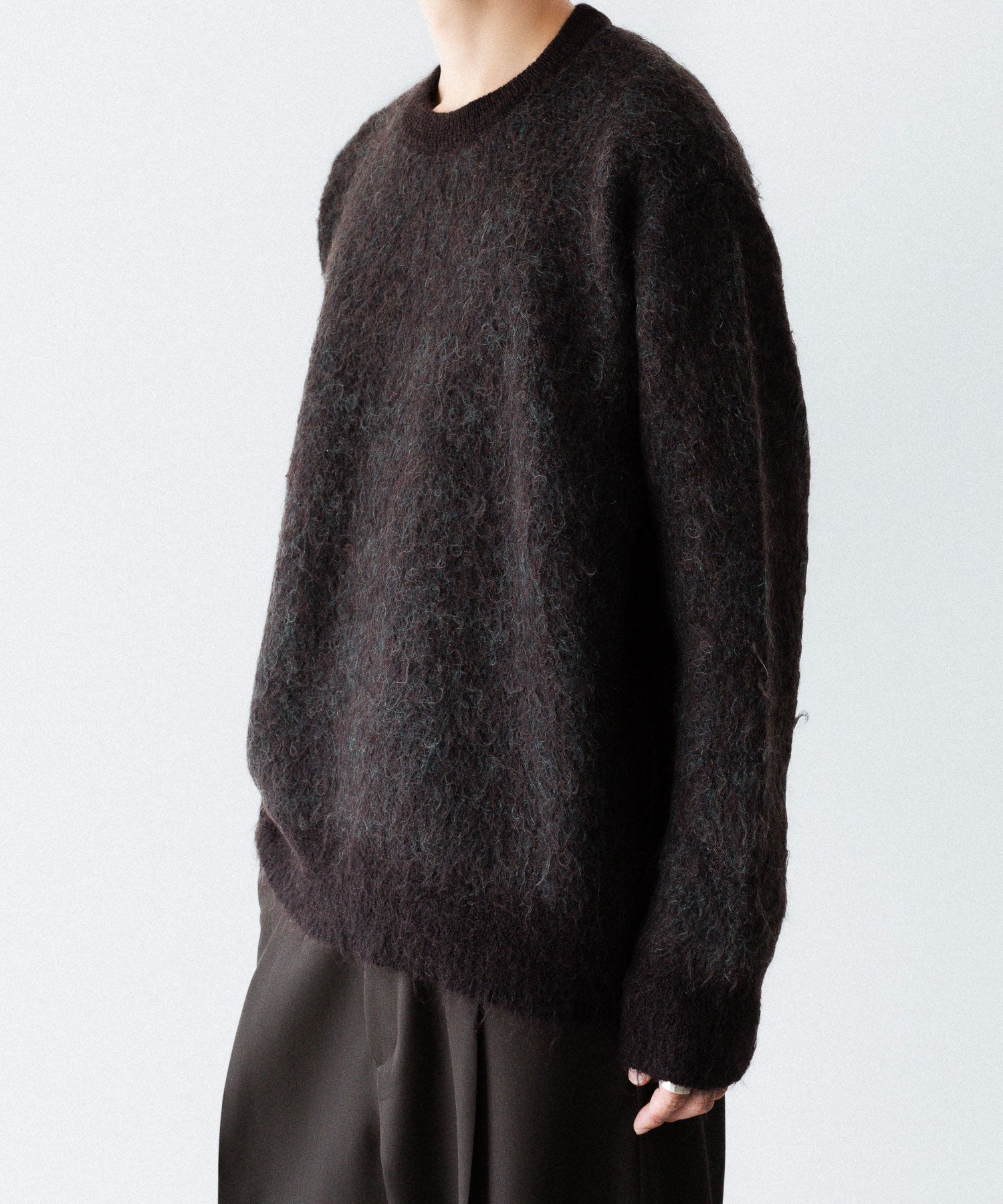 ssstein-シュタインのKID MOHAIR MIX JACQUARD KNIT LSのBROWN MIX公式通販サイトsession福岡セレクトショップ