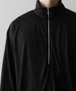 画像をギャラリービューアに読み込む, INTÉRIM(インテリム)のEXTRA FINE MERINO WOOL JERSEY HIGH NECK HALF ZIP - BLACKの公式通販サイトsession福岡セレクトショップ
