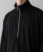 画像をギャラリービューアに読み込む, INTÉRIM(インテリム)のEXTRA FINE MERINO WOOL JERSEY HIGH NECK HALF ZIP - BLACKの公式通販サイトsession福岡セレクトショップ
