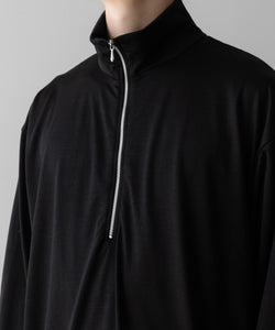 INTÉRIM(インテリム)のEXTRA FINE MERINO WOOL JERSEY HIGH NECK HALF ZIP - BLACKの公式通販サイトsession福岡セレクトショップ