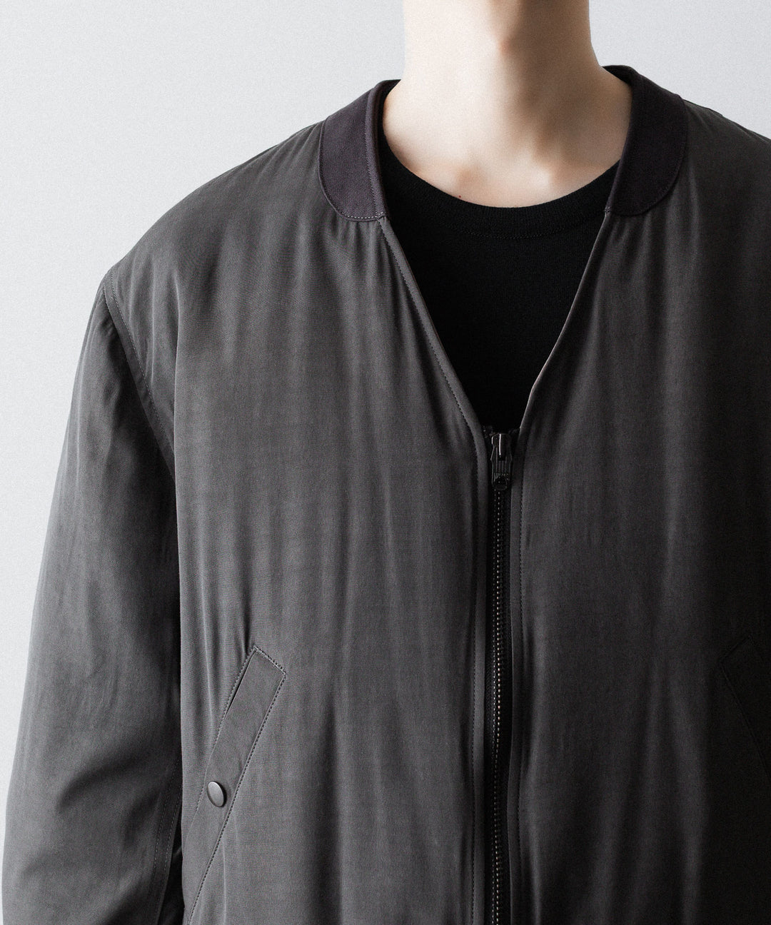 ANTHEM A アンセムエー PIGMENT AND DYE PUFFER MILITARY BLOUSONのDUSTY BLACK 公式通販サイトsession福岡セレクトショップ
