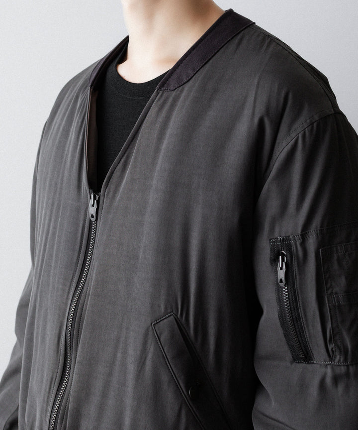 ANTHEM A アンセムエー PIGMENT AND DYE PUFFER MILITARY BLOUSONのDUSTY BLACK 公式通販サイトsession福岡セレクトショップ