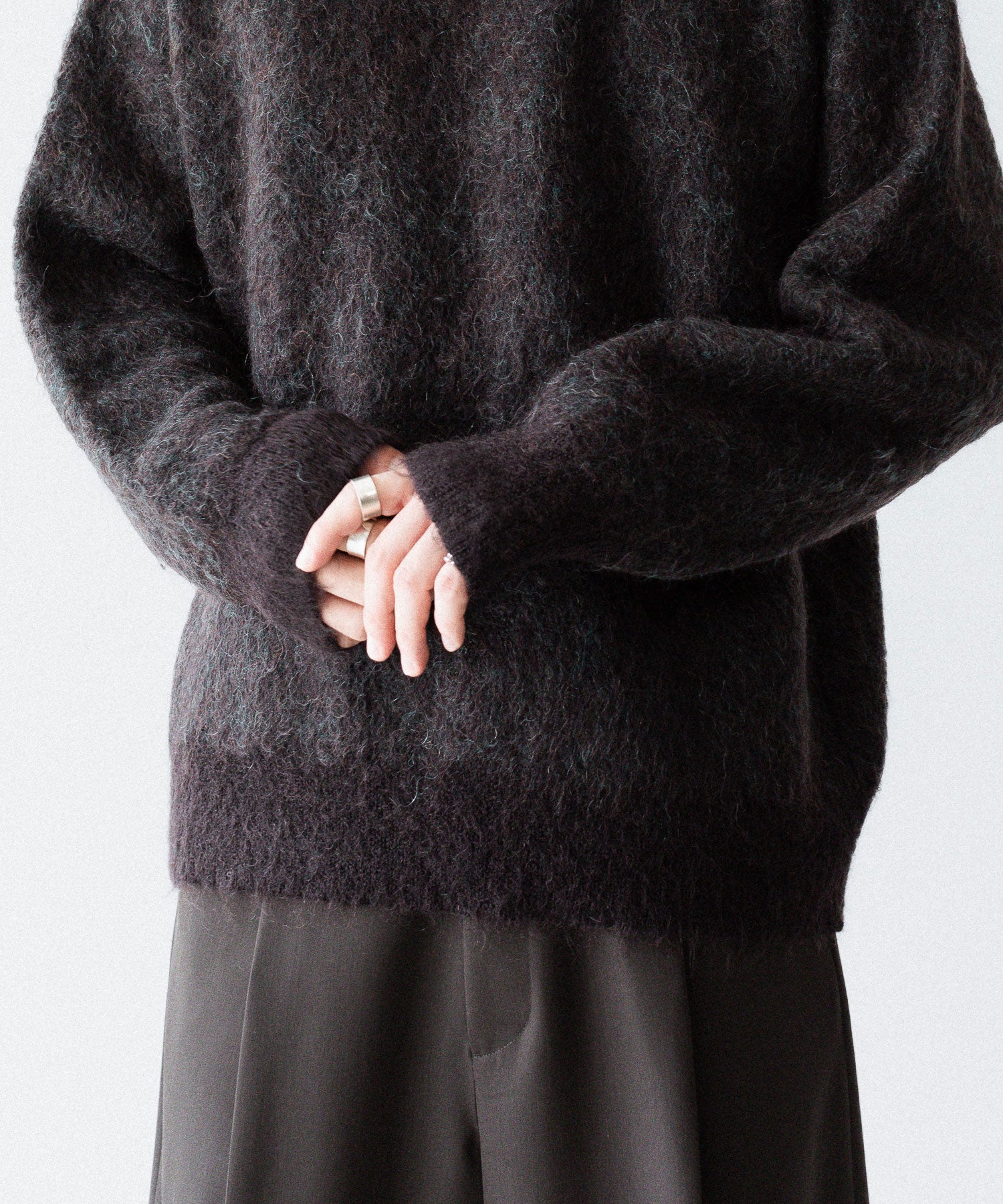 ssstein-シュタインのKID MOHAIR MIX JACQUARD KNIT LSのBROWN MIX公式通販サイトsession福岡セレクトショップ