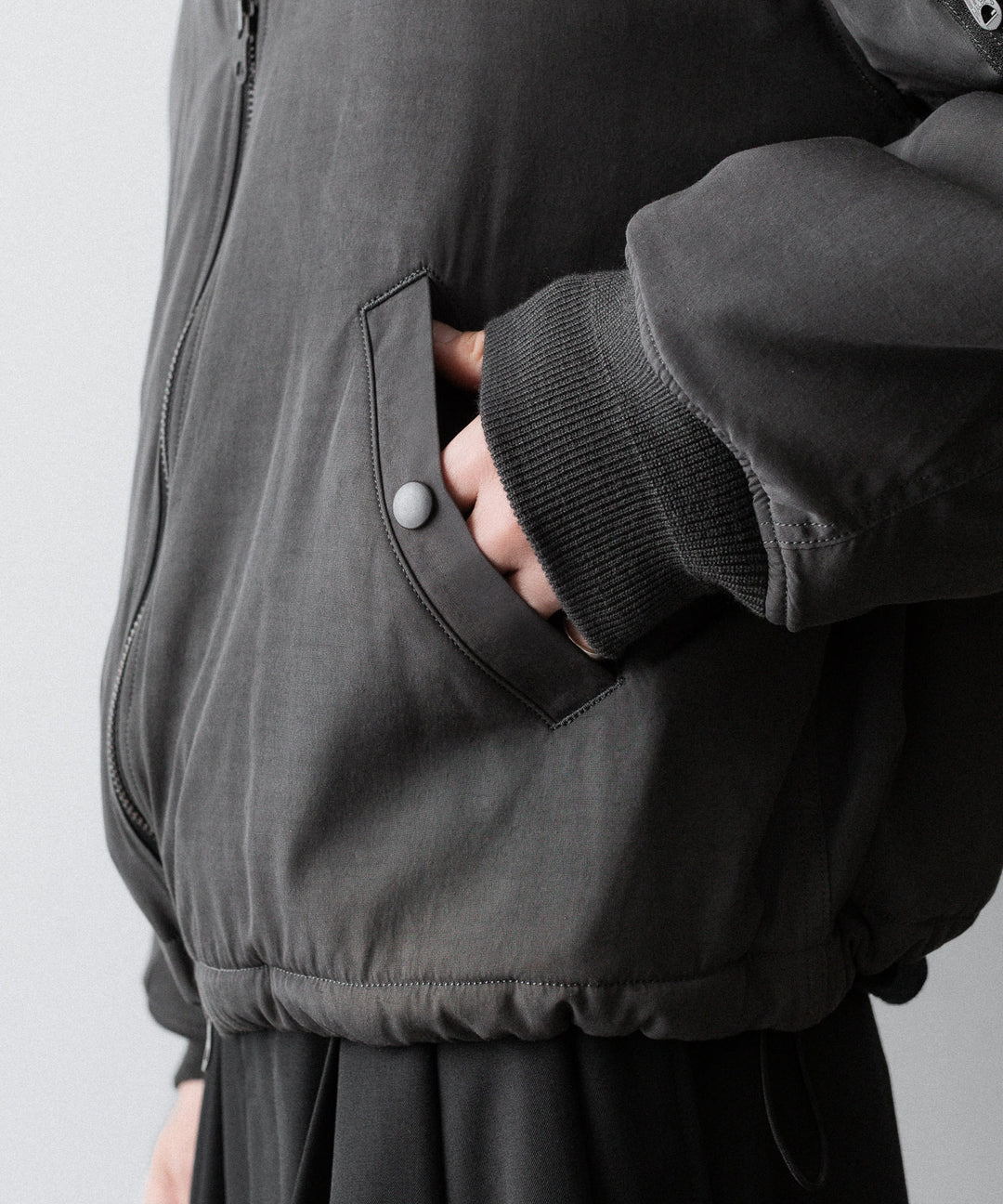 ANTHEM A アンセムエー PIGMENT AND DYE PUFFER MILITARY BLOUSONのDUSTY BLACK 公式通販サイトsession福岡セレクトショップ