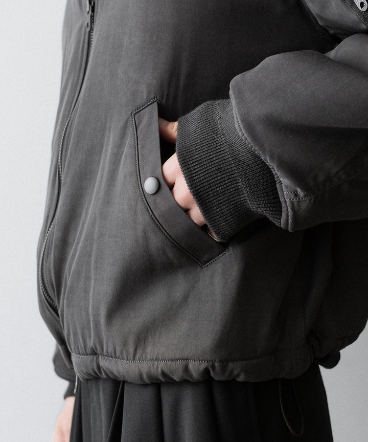 ANTHEM A アンセムエー PIGMENT AND DYE PUFFER MILITARY BLOUSONのDUSTY BLACK 公式通販サイトsession福岡セレクトショップ