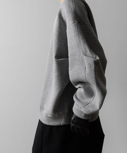 ssstein(シュタイン)のCOTTON DOUBLE KNIT TUCKED CREW NECK LS - TOP GREYの公式通販サイトsession福岡セレクトショップ