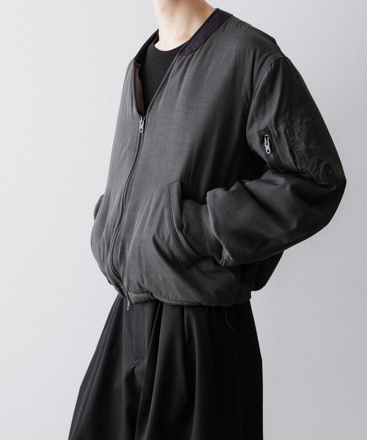 ANTHEM A アンセムエー PIGMENT AND DYE PUFFER MILITARY BLOUSONのDUSTY BLACK 公式通販サイトsession福岡セレクトショップ