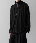 画像をギャラリービューアに読み込む, INTÉRIM(インテリム)のEXTRA FINE MERINO WOOL JERSEY HIGH NECK HALF ZIP - BLACKの公式通販サイトsession福岡セレクトショップ
