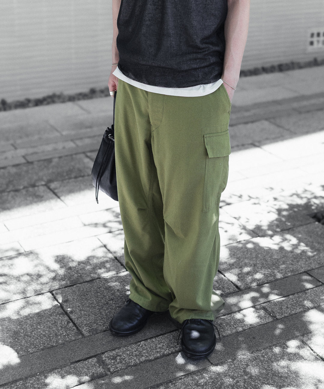 INTÉRIM - インテリムのSILK NOIL JANGLE FATIGUE TROUSER のOLIVE公式通販サイトsession福岡セレクトショップ