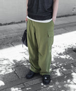画像をギャラリービューアに読み込む, INTÉRIM - インテリムのSILK NOIL JANGLE FATIGUE TROUSER のOLIVE公式通販サイトsession福岡セレクトショップ
