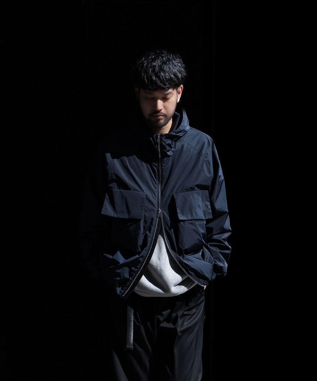 【stein】ssstein シュタインのNYLON TAFTA HOODED SHORT JACKETのDARK NAVY　 公式通販サイトsession福岡セレクトショップ