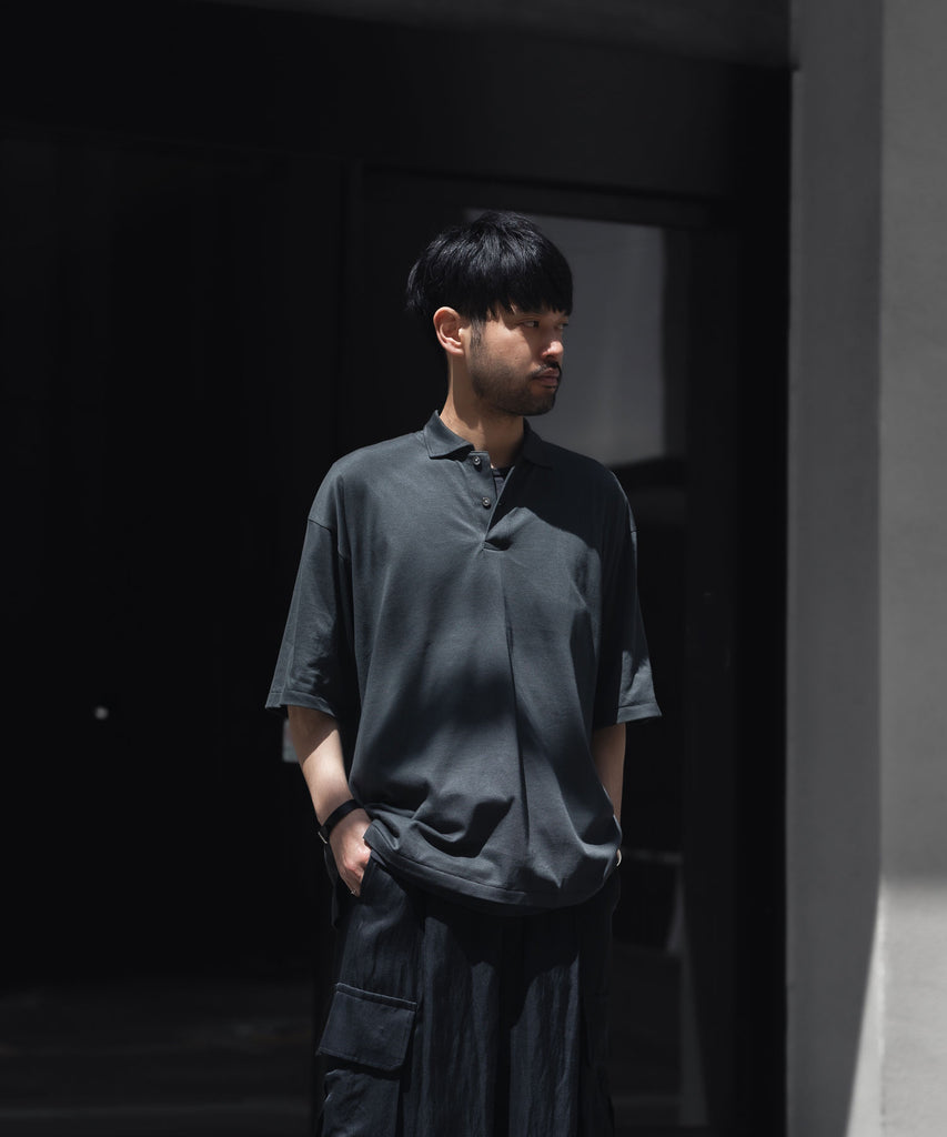 INTÉRIM/インテリム】 HIGH GAUGE SEA ISLAND PIQUE HYPER BIG POLO
