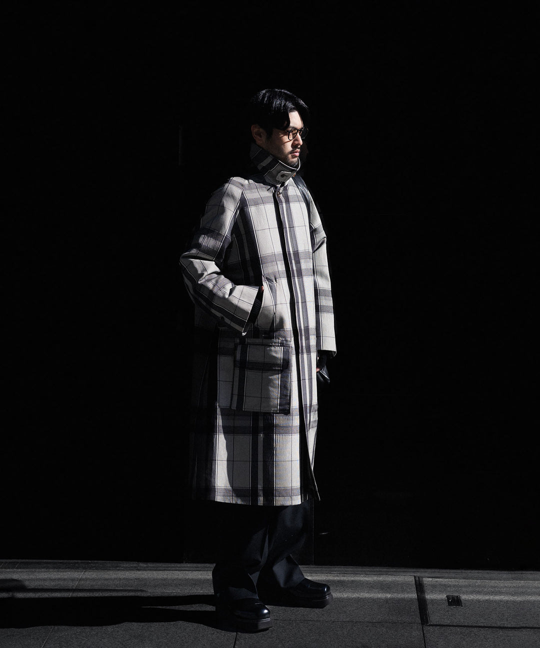 INTÉRIM インテリム MILITARY WOOL SERGE 1-TUCK FRENCH ARMY WIDE TAPERED TROUSERのBLACK 公式通販サイトsession福岡セレクトショップ