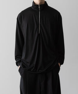 INTÉRIM(インテリム)のEXTRA FINE MERINO WOOL JERSEY HIGH NECK HALF ZIP - BLACKの公式通販サイトsession福岡セレクトショップ