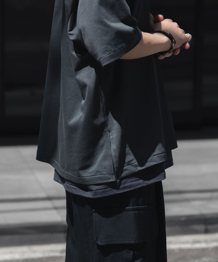 INTÉRIM - インテリムのHIGH GAUGE SEA ISLAND PIQUE HYPER BIG POLO SHIRTのCHARCOAL OLIVE公式通販サイトsession福岡セレクトショップ