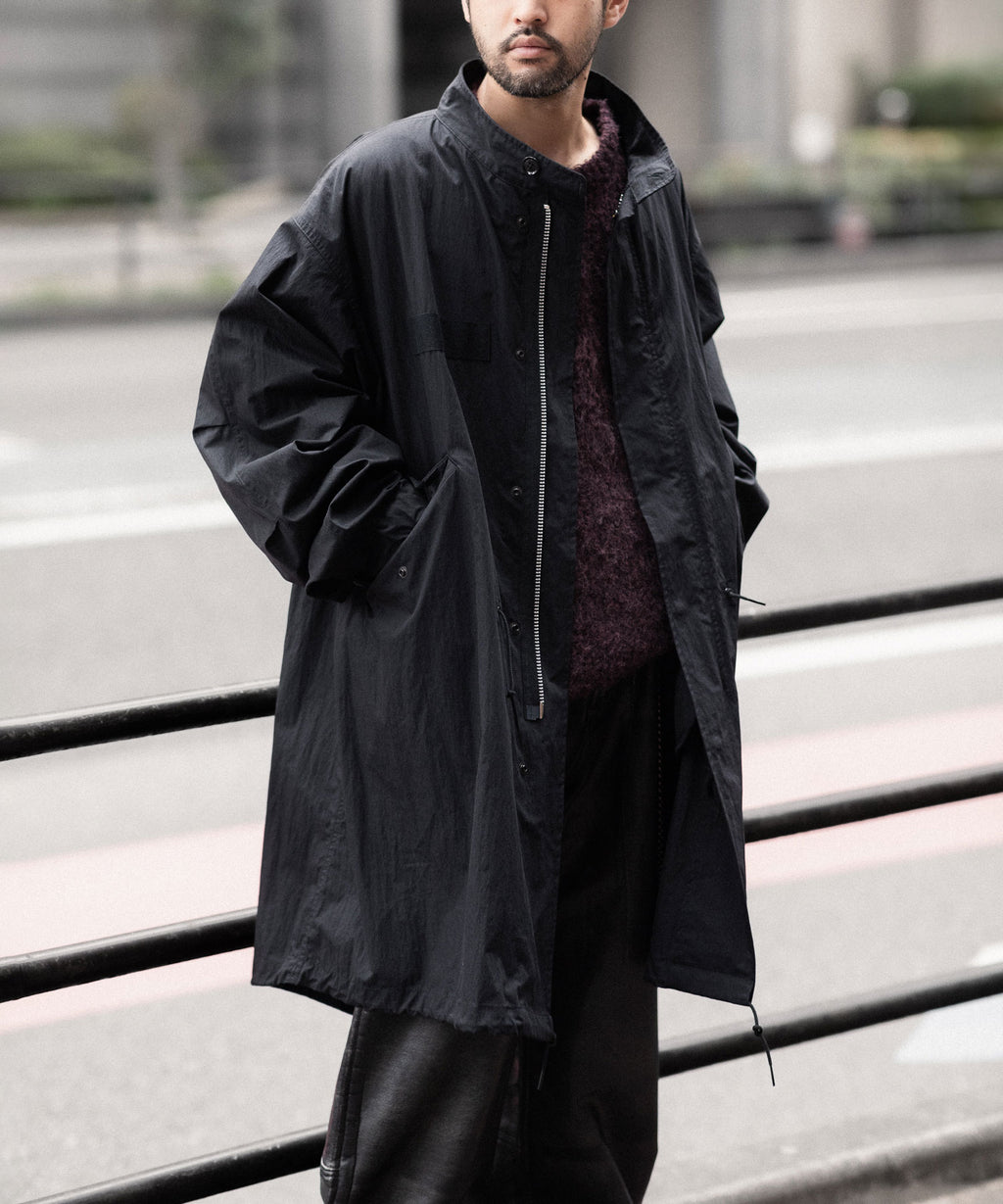 ANTHEM A アンセムエー NYLON COTTON MILITARY OVER COATのBLACK公式通販サイトsession福岡セレクトショップ