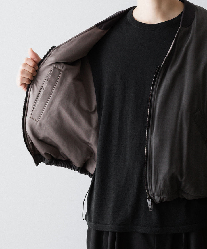 ANTHEM A アンセムエー PIGMENT AND DYE PUFFER MILITARY BLOUSONのDUSTY BLACK 公式通販サイトsession福岡セレクトショップ