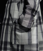 画像をギャラリービューアに読み込む, 【INTÉRIM】HYPER BIG WOOL AND SILK LARGE CHECK CANVAS SINGLE RAGLAN 4PK FLAP COAT -  SHALE CHECK
