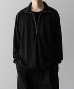 画像をギャラリービューアに読み込む, INTÉRIM(インテリム)のEXTRA FINE MERINO WOOL JERSEY HIGH NECK HALF ZIP - BLACKの公式通販サイトsession福岡セレクトショップ
