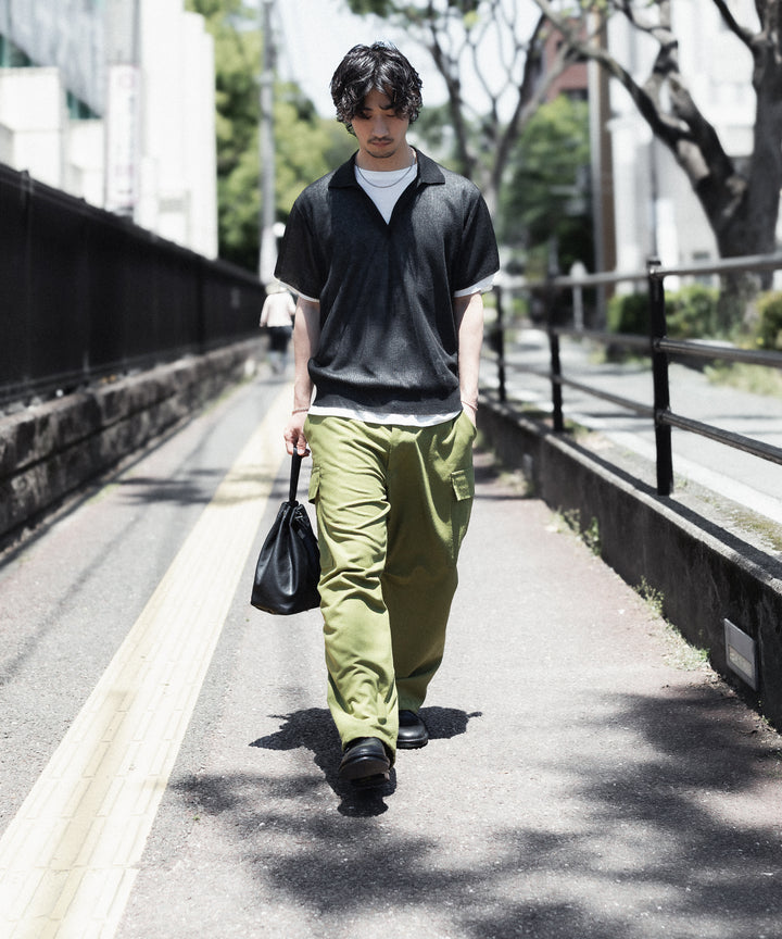 INTÉRIM - インテリムのSILK NOIL JANGLE FATIGUE TROUSER のOLIVE公式通販サイトsession福岡セレクトショップ