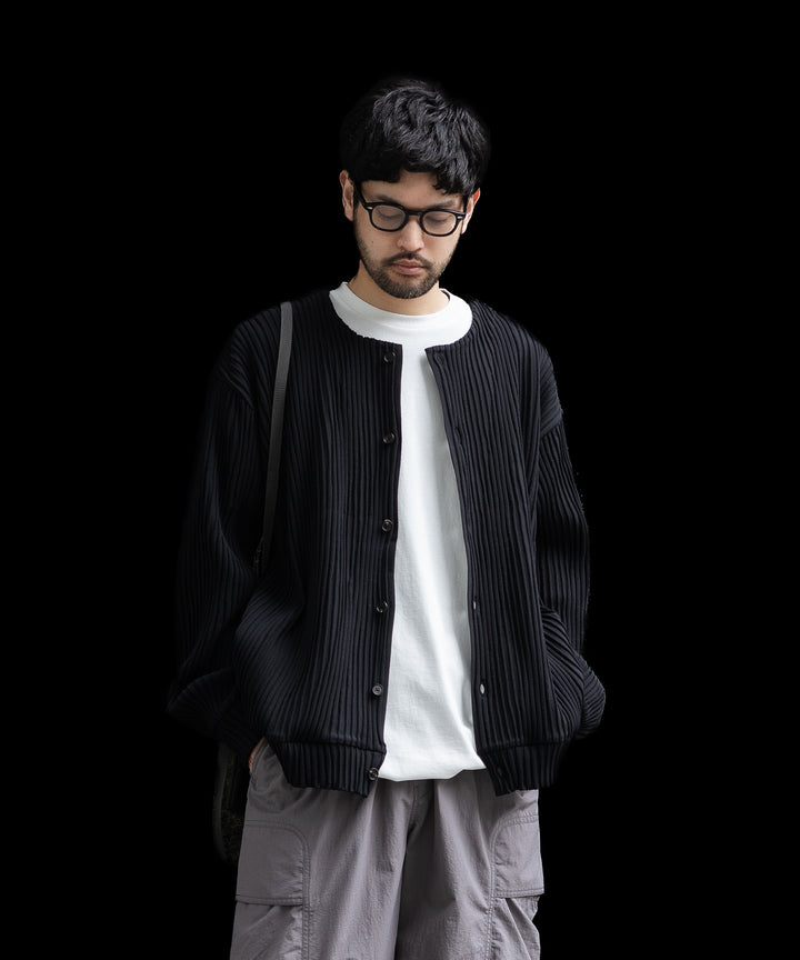 stein(シュタイン)の23AWコレクションOBLIQUE PATTERNED KNIT CARDIGANのBLACK sessionセッション福岡セレクトショップ  公式通販サイト 