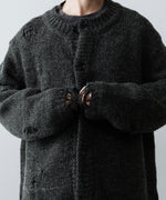 画像をギャラリービューアに読み込む, 【CODA】DARK GREY 90S ROUND NECK THRASHED CARDIGAN - DARK GREY
