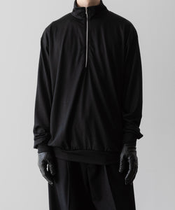 INTÉRIM(インテリム)のEXTRA FINE MERINO WOOL JERSEY HIGH NECK HALF ZIP - BLACKの公式通販サイトsession福岡セレクトショップ