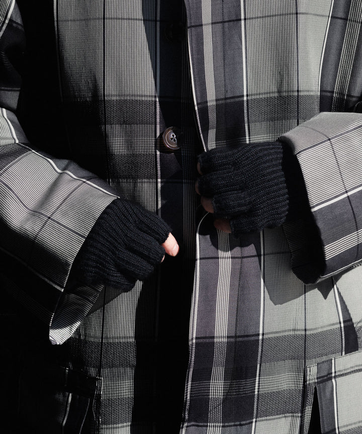 INTÉRIM インテリムのWOOL SILK CASHMERE DEAD STOCK YARN FINGERLESS GLOVESのBLACK 公式通販サイトsession福岡セレクトショップ