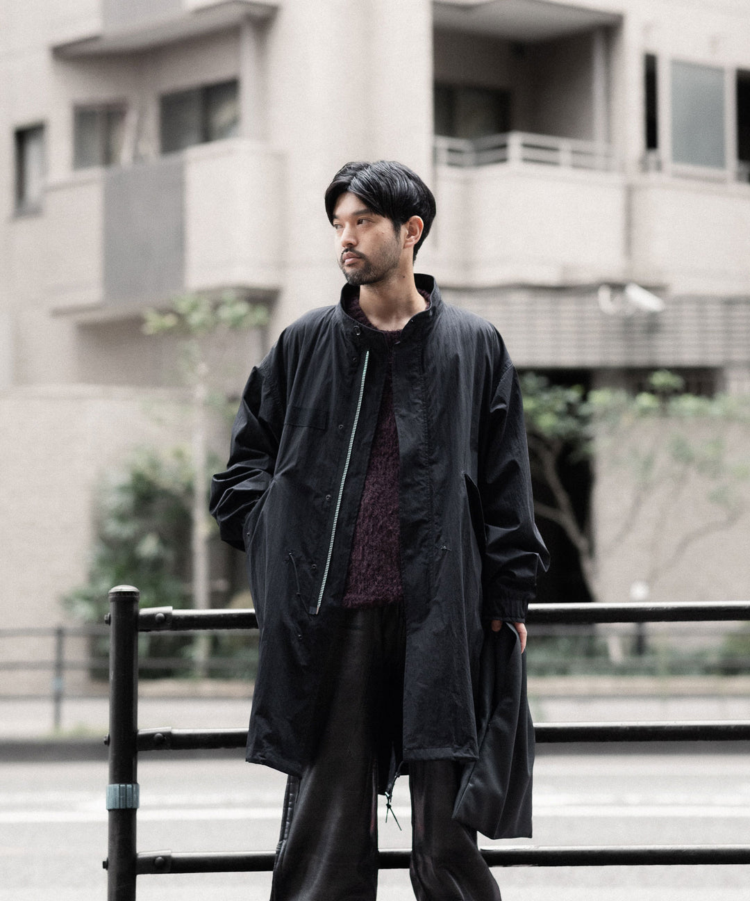 ANTHEM A アンセムエー NYLON COTTON MILITARY OVER COATのBLACK公式通販サイトsession福岡セレクトショップ