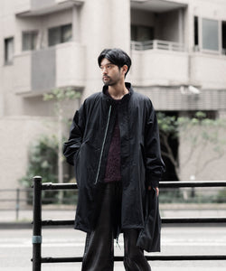 ジャケット・アウター ANTHEM A NYLON COTTON MILITARYOVER COATO ANTHEM A / アンセムエー】NYLON COTTON MILITARY OVER COAT - BLACK