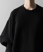 画像をギャラリービューアに読み込む, ssstein(シュタイン)のCOTTON DOUBLE KNIT TUCKED CREW NECK LS - BLACKの公式通販サイトsession福岡セレクトショップ
