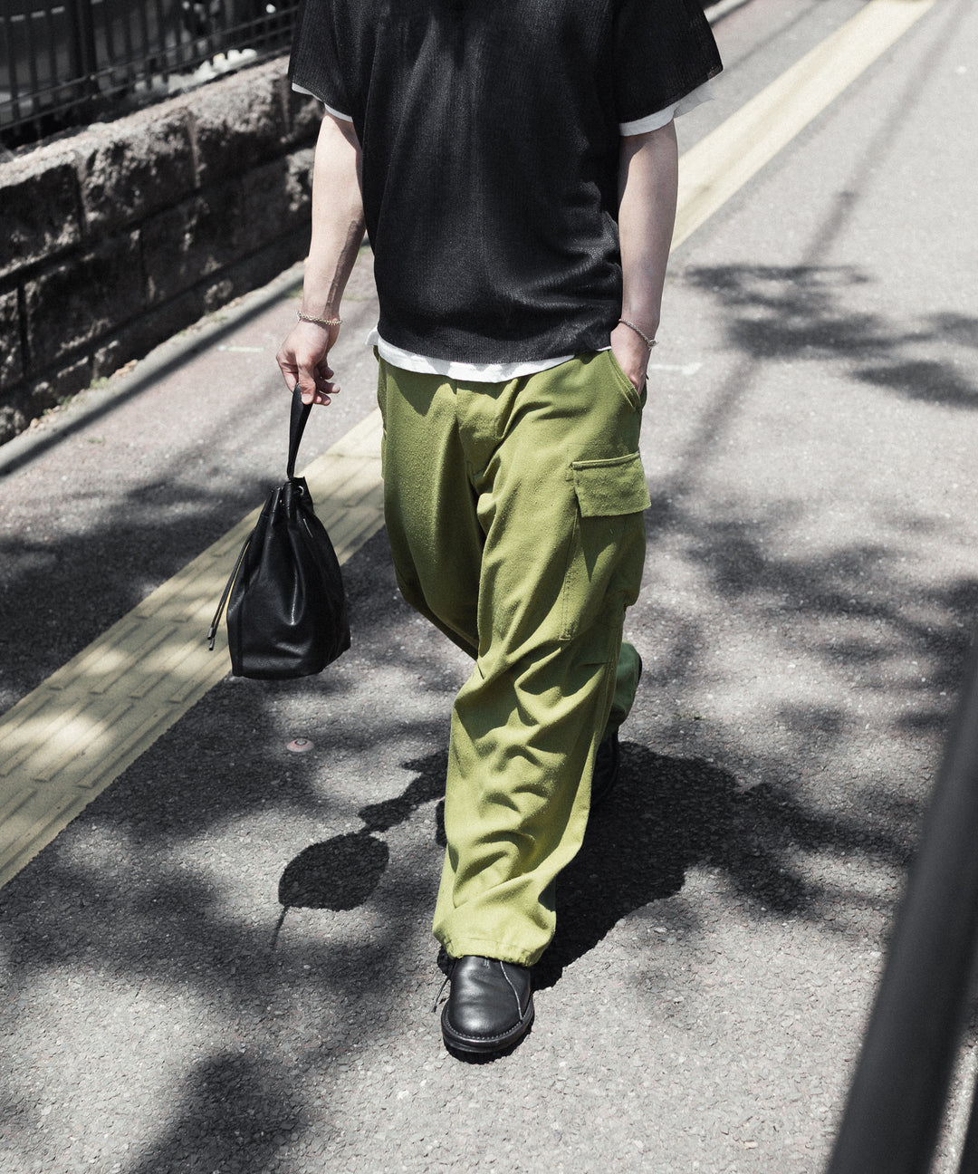 INTÉRIM - インテリムのSILK NOIL JANGLE FATIGUE TROUSER のOLIVE公式通販サイトsession福岡セレクトショップ