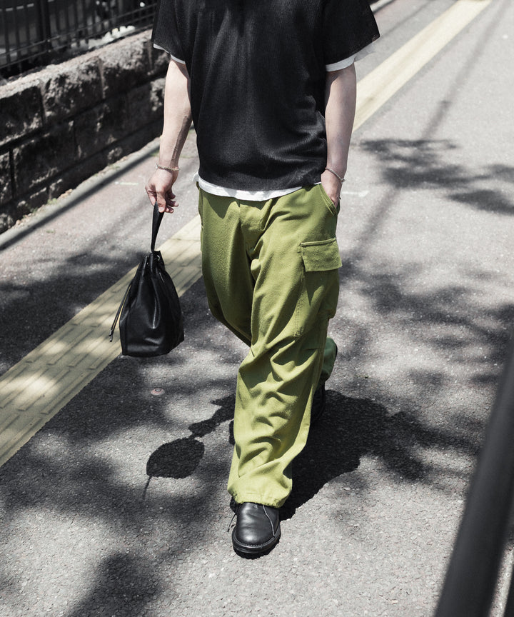 INTÉRIM - インテリムのSILK NOIL JANGLE FATIGUE TROUSER のOLIVE公式通販サイトsession福岡セレクトショップ