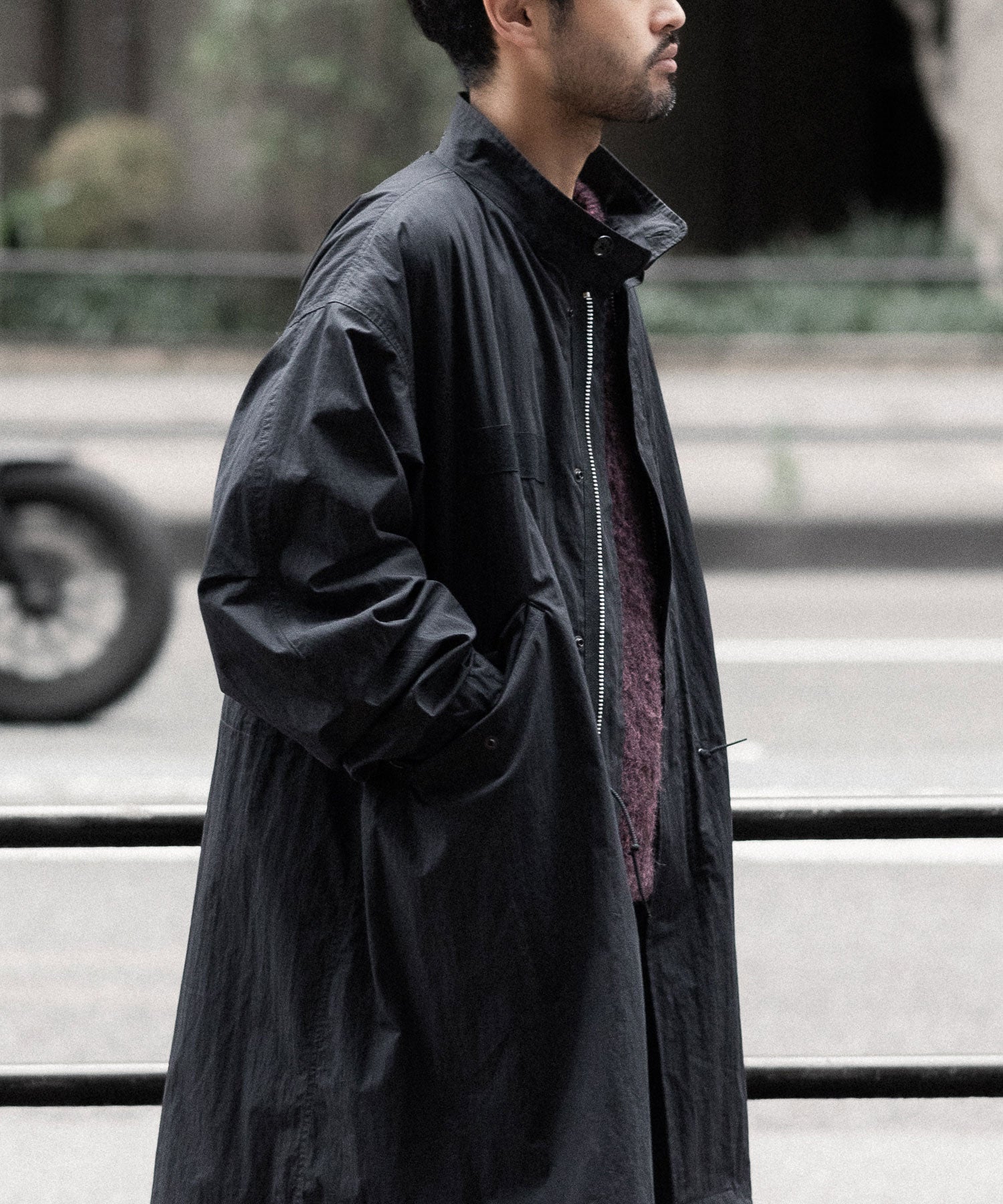 ANTHEM A アンセムエー NYLON COTTON MILITARY OVER COATのBLACK公式通販サイトsession福岡セレクトショップ