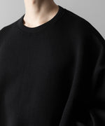 画像をギャラリービューアに読み込む, ssstein(シュタイン)のCOTTON DOUBLE KNIT TUCKED CREW NECK LS - BLACKの公式通販サイトsession福岡セレクトショップ
