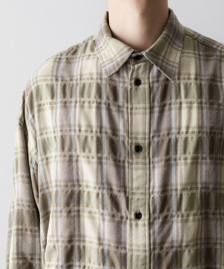 CODA コーダ YELLOW BROWN CHECKED WASHED THRASHED STRUCTURED SHIRTのYELLOW BROWN CHECK 公式通販サイトsession福岡セレクトショップ