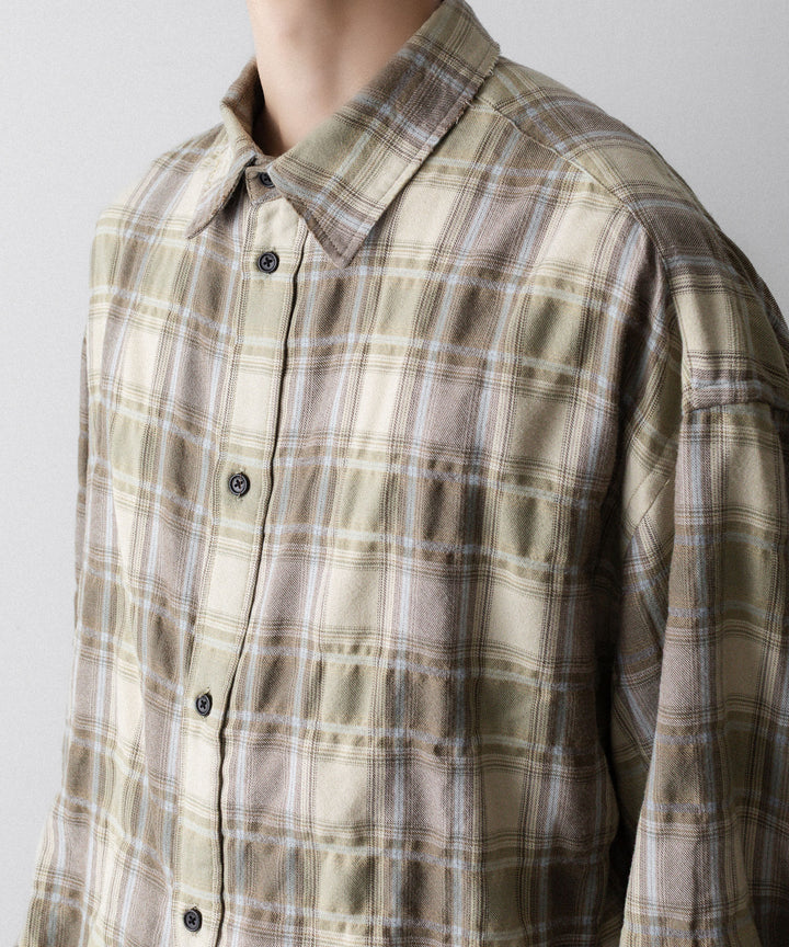 CODA コーダ YELLOW BROWN CHECKED WASHED THRASHED STRUCTURED SHIRTのYELLOW BROWN CHECK 公式通販サイトsession福岡セレクトショップ