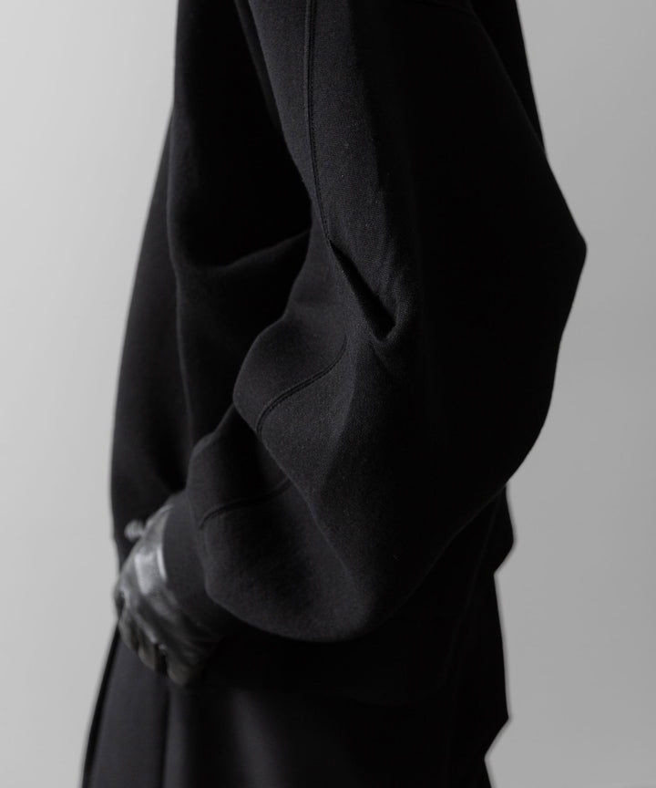 ssstein(シュタイン)のCOTTON DOUBLE KNIT TUCKED CREW NECK LS - BLACKの公式通販サイトsession福岡セレクトショップ
