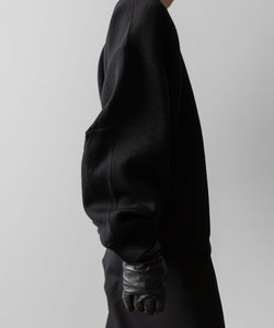 ssstein(シュタイン)のCOTTON DOUBLE KNIT TUCKED CREW NECK LS - BLACKの公式通販サイトsession福岡セレクトショップ