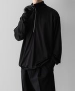 画像をギャラリービューアに読み込む, INTÉRIM(インテリム)のEXTRA FINE MERINO WOOL JERSEY HIGH NECK HALF ZIP - BLACKの公式通販サイトsession福岡セレクトショップ
