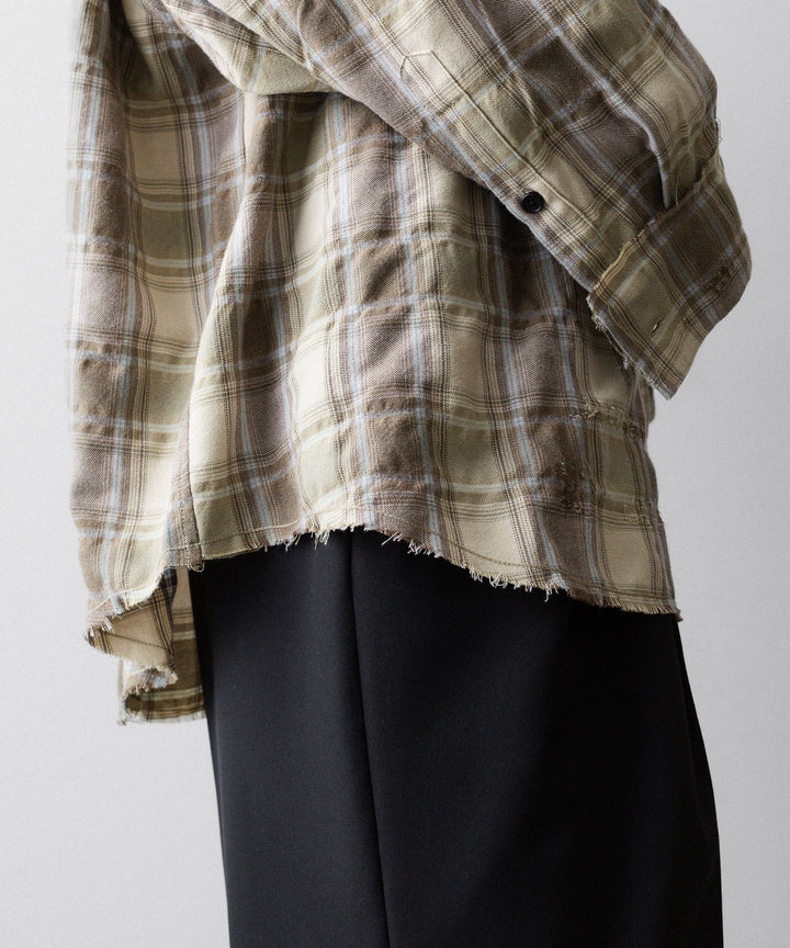 CODA コーダ YELLOW BROWN CHECKED WASHED THRASHED STRUCTURED SHIRTのYELLOW BROWN CHECK 公式通販サイトsession福岡セレクトショップ